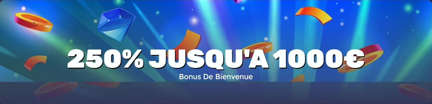 Bonus de bienvenue Casino Peaches : 250 % jusqu'à 1 000 €